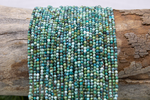 Nevada Turquoise Polished 2mm Faceted Round