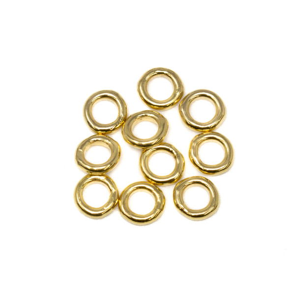 14K Gold Filled 4mm Round 19 Gauge CLOSED Jump Rings - 10 Pieces