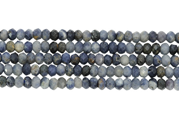 Sapphire Polished 3mm Faceted Rondelle
