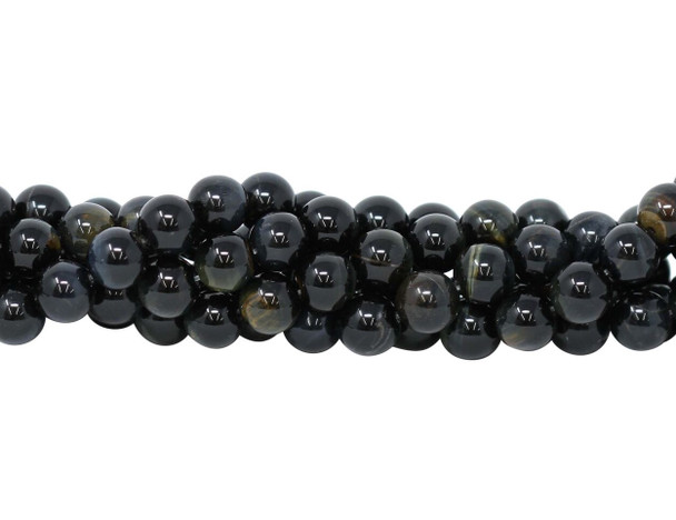 Natural Tiger Eye A Grade Polished Blue 12mm Round