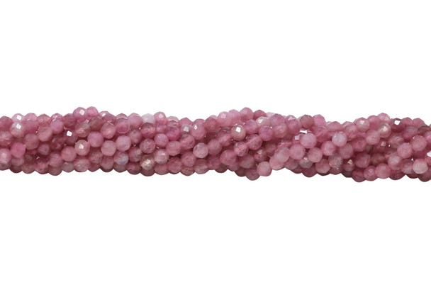 Pink Tourmaline Polished 3mm Faceted Round