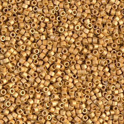 Delicas Size 11 Miyuki Seed Beads -- 1832F Duracoat Galvanized Gold Matte