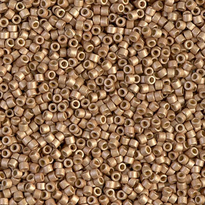 Delicas Size 11 Miyuki Seed Beads -- 1834F Duracoat Galvanized Champagne Matte
