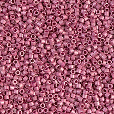Delicas Size 11 Miyuki Seed Beads -- 1840F Duracoat Galvanized Hot Pink Matte