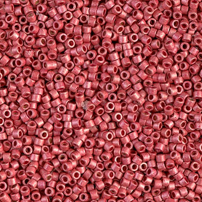 Delicas Size 11 Miyuki Seed Beads -- 1841F Duracoat Galvanized Light Cranberry Matte