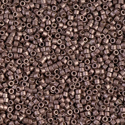 Delicas Size 11 Miyuki Seed Beads -- 1843F Duracoat Galvanized Dark Mauve Matte
