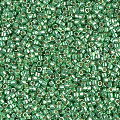 Delicas Size 11 Miyuki Seed Beads -- 1844 Duracoat Galvanized Dark Mint Green