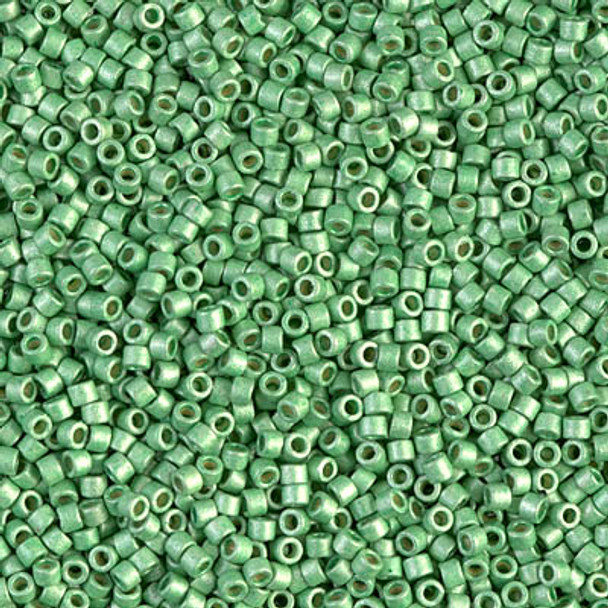 Delicas Size 11 Miyuki Seed Beads -- 1844F Duracoat Galvanized Dark Mint Green Matte