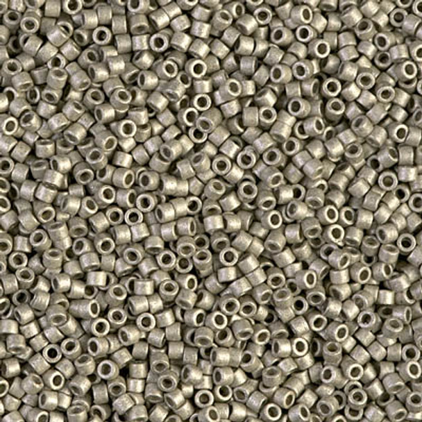 Delicas Size 11 Miyuki Seed Beads -- 1851F Duracoat Galvanized Light Smokey Pewter Matte