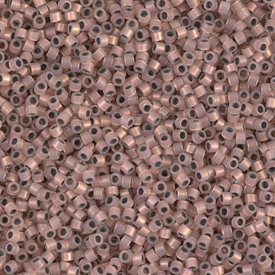 Delicas Size 11 Miyuki Seed Beads -- 191 Crystal / Rose Lined