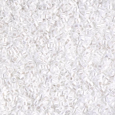 Delicas Size 11 Miyuki Seed Beads -- 201 White Pearl