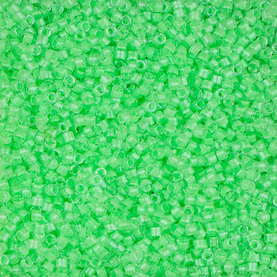 Delicas Size 11 Miyuki Seed Beads -- 2040 Luminous Mint Green