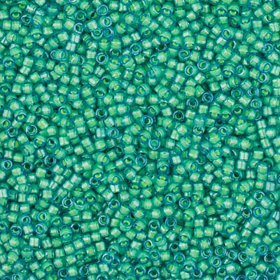 Delicas Size 11 Miyuki Seed Beads -- 2053 Luminous Mermaid Green 
