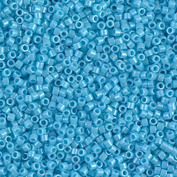 Delicas Size 11 Miyuki Seed Beads -- 215 Opaque Sky Blue Luster 