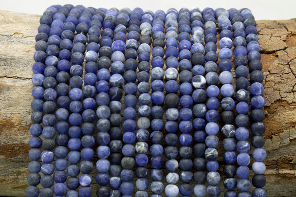 Sodalite Matte 4mm Round