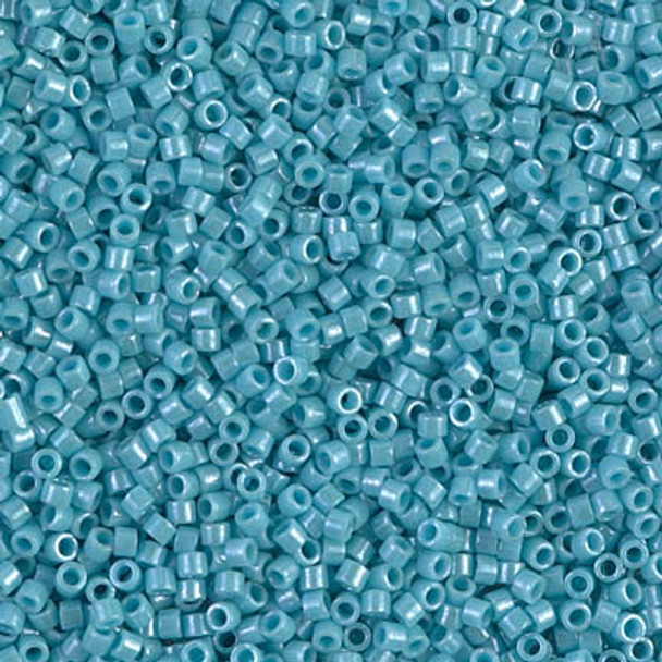 Delicas Size 11 Miyuki Seed Beads -- 217 Opaque Light Aqua Luster