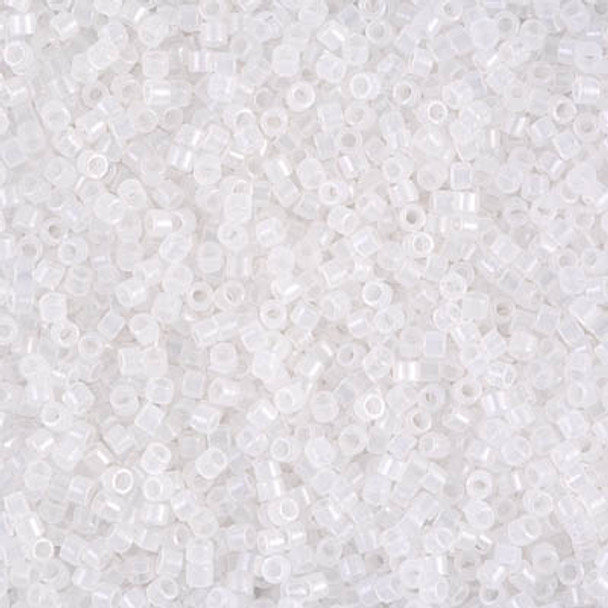 Delicas Size 11 Miyuki Seed Beads -- 220 White Opal 