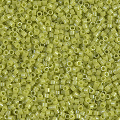 Delicas Size 11 Miyuki Seed Beads -- 262 Opaque Chartreuse Luster