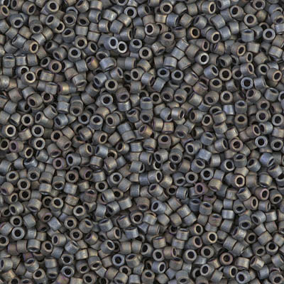 Delicas Size 11 Miyuki Seed Beads -- 307 Metallic Silver Grey Matte