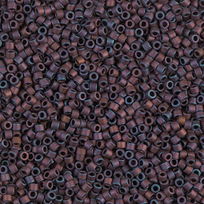 Delicas Size 11 Miyuki Seed Beads -- 312 Metallic Copper Matte