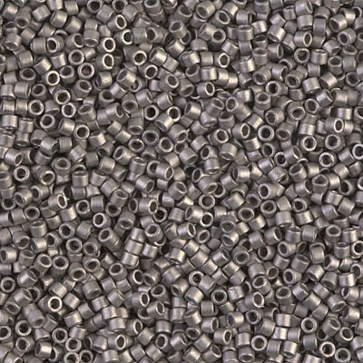 Delicas Size 11 Miyuki Seed Beads -- 321 Metallic Silver Matte
