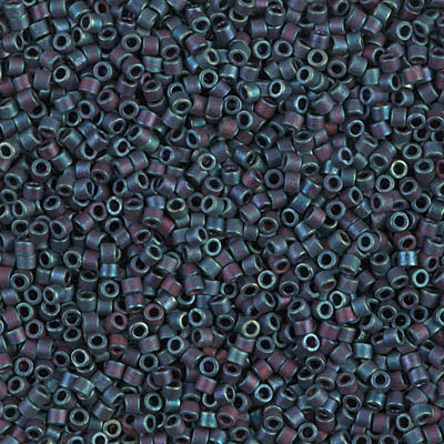 Delicas Size 11 Miyuki Seed Beads -- 325 Metallic Blue Iris Matte