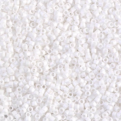 Delicas Size 11 Miyuki Seed Beads -- 351 White Matte