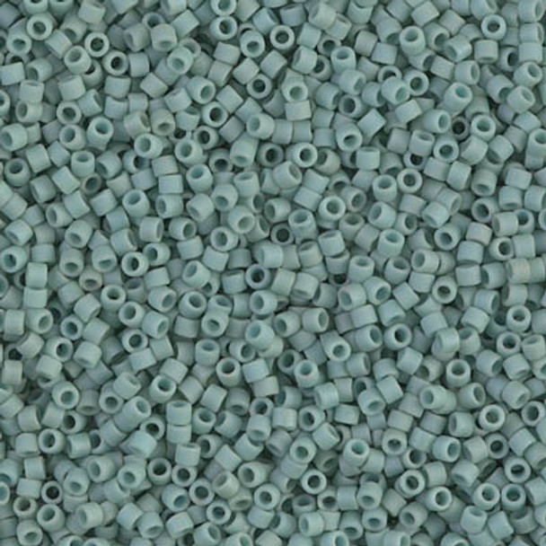 Delicas Size 11 Miyuki Seed Beads -- 374 Metallic Seafoam Green Matte