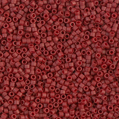 Delicas Size 11 Miyuki Seed Beads -- 378 Metallic Dark Maroon Matte