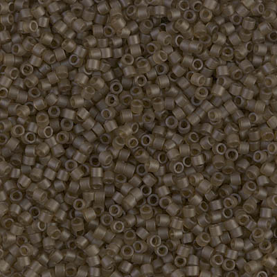Delicas Size 11 Miyuki Seed Beads -- 384 Transparent Smoky Quartz Matte