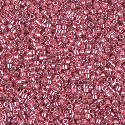 Delicas Size 11 Miyuki Seed Beads -- 420 Galvanized Dyed Pink