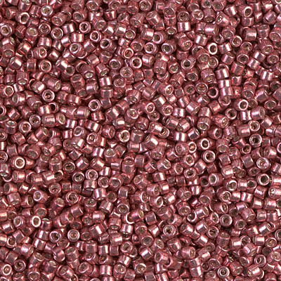 Delicas Size 11 Miyuki Seed Beads -- 423 Galvanized Dyed Cranberry