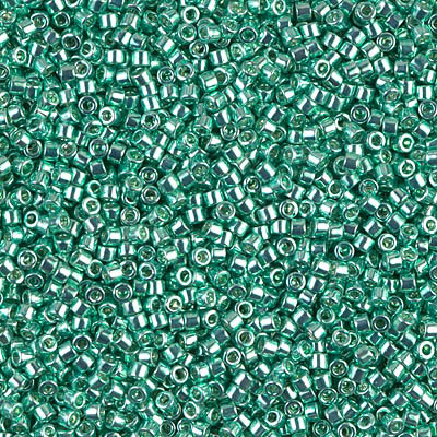 Delicas Size 11 Miyuki Seed Beads -- 426 Galvanized Dyed Medium Green