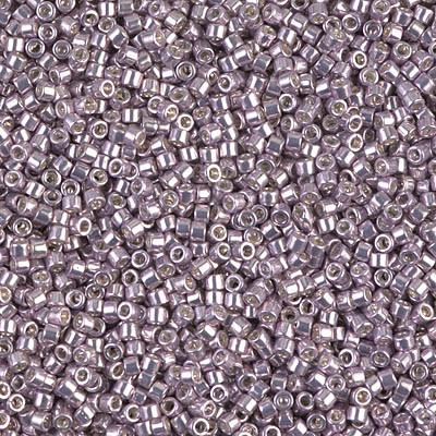 Delicas Size 11 Miyuki Seed Beads -- 429 Galvanized Dyed Pale Lavender