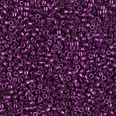 Delicas Size 11 Miyuki Seed Beads -- 463 Galvanized Dyed Dark Fuchsia
