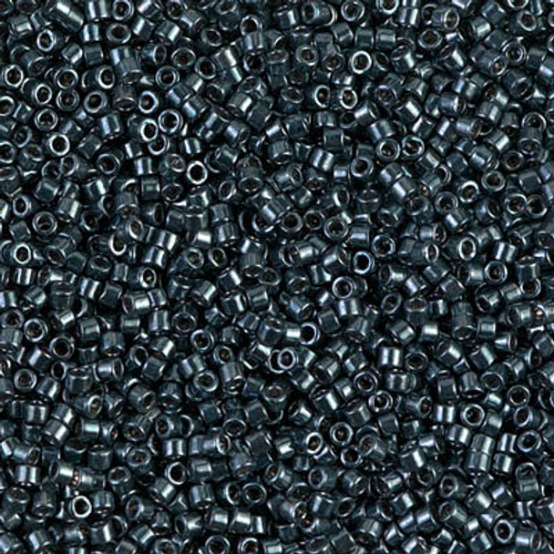 Delicas Size 11 Miyuki Seed Beads -- 465 Galvanized Dyed Midnight Blue