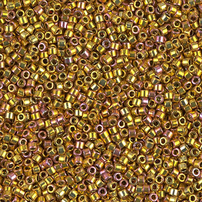 Delicas Size 11 Miyuki Seed Beads -- 501 24kt Gold Plated Iris
