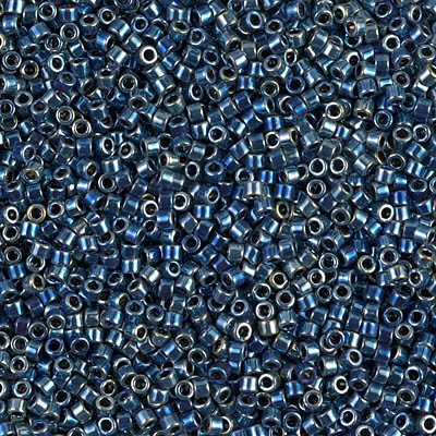 Delicas Size 11 Miyuki Seed Beads -- 514 Metallic Dark Blue AB