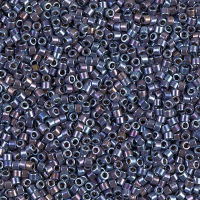 Delicas Size 11 Miyuki Seed Beads -- 543 Palladium Violet Gold Iris