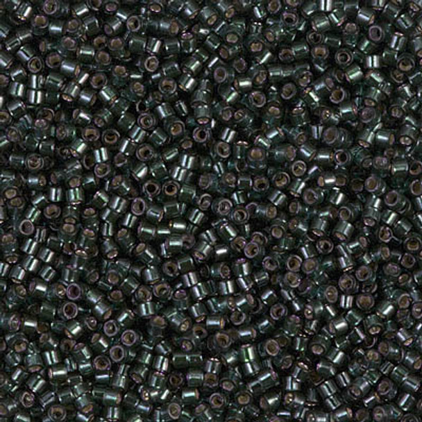 Delicas Size 11 Miyuki Seed Beads -- 606 Dyed Khaki / Silver Lined