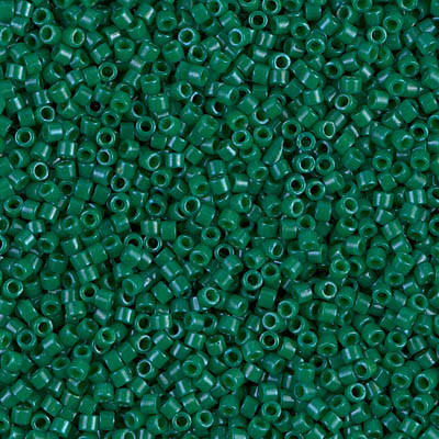 Delicas Size 11 Miyuki Seed Beads -- 656 Dyed Opaque Jade Green