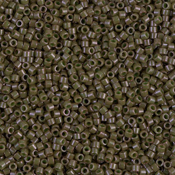 Delicas Size 11 Miyuki Seed Beads -- 657 Dyed Opaque Olive