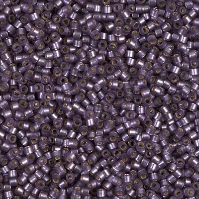 Delicas Size 11 Miyuki Seed Beads -- 695 Dyed Violet Semi Matte / Silver Lined