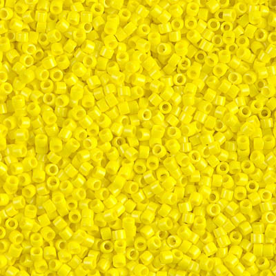 Delicas Size 11 Miyuki Seed Beads -- 721 Opaque Yellow