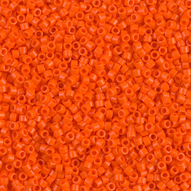 Delicas Size 11 Miyuki Seed Beads -- 722 Opaque Orange
