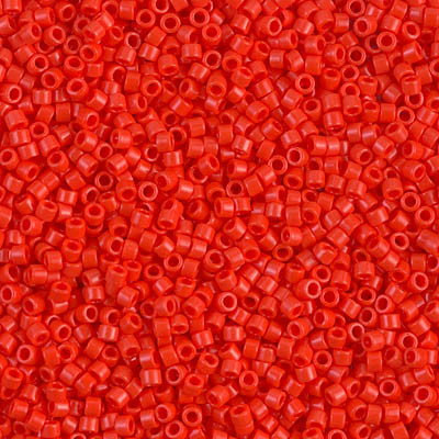 Delicas Size 11 Miyuki Seed Beads -- 727 Opaque Light Siam