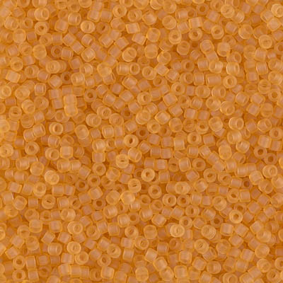 Delicas Size 11 Miyuki Seed Beads -- 742 Transparent Topaz Matte