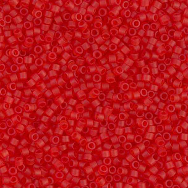 Delicas Size 11 Miyuki Seed Beads -- 745 Transparent Light Red Matte
