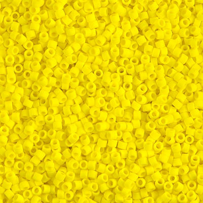 Delicas Size 11 Miyuki Seed Beads -- 751 Opaque Yellow Matte