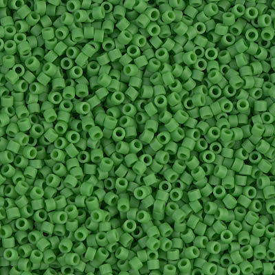 Delicas Size 11 Miyuki Seed Beads -- 754 Opaque Pea Green Matte